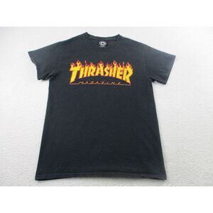 Thrasher Magazine T Shirt Mens‎ Size Small Short Sleeve Black Skater Flame Logo